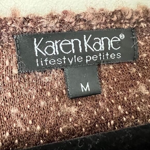 Karen Kane Brown Long Sleeve Wool Blend Crop Sweater Size Medium - Picture 3 of 9